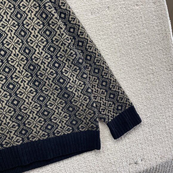 Vintage 90s Pierre Cardin Knit Sweater Mens M Psychedelic Geometric AOP Black - Picture 4 of 10